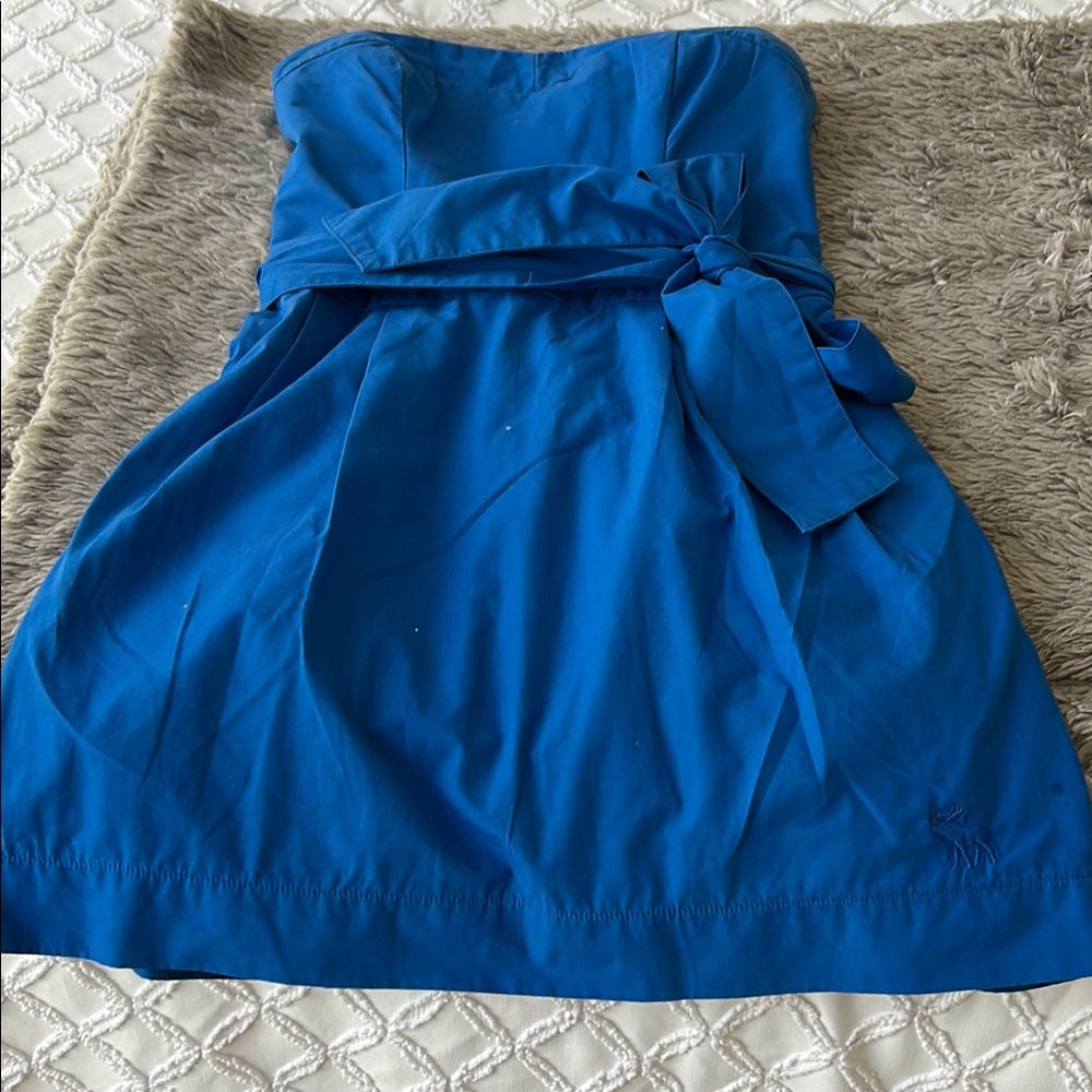 Abrecombie & Fitch Strapless Blue Dress with Bow